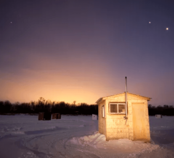 Ice Shanty Fishing | Moosehead Lake Overnight | Greenville, Maine